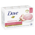 Dove White Peach & Rice Milk Rebalancing Beauty Bar – 3.75 oz (4 Bars)